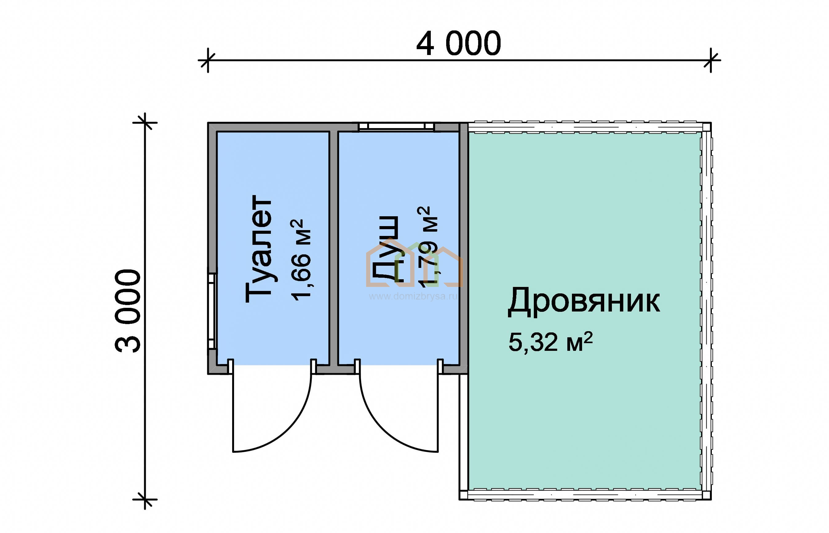 Хозблок с туалетом и душем для дачи своими руками схема