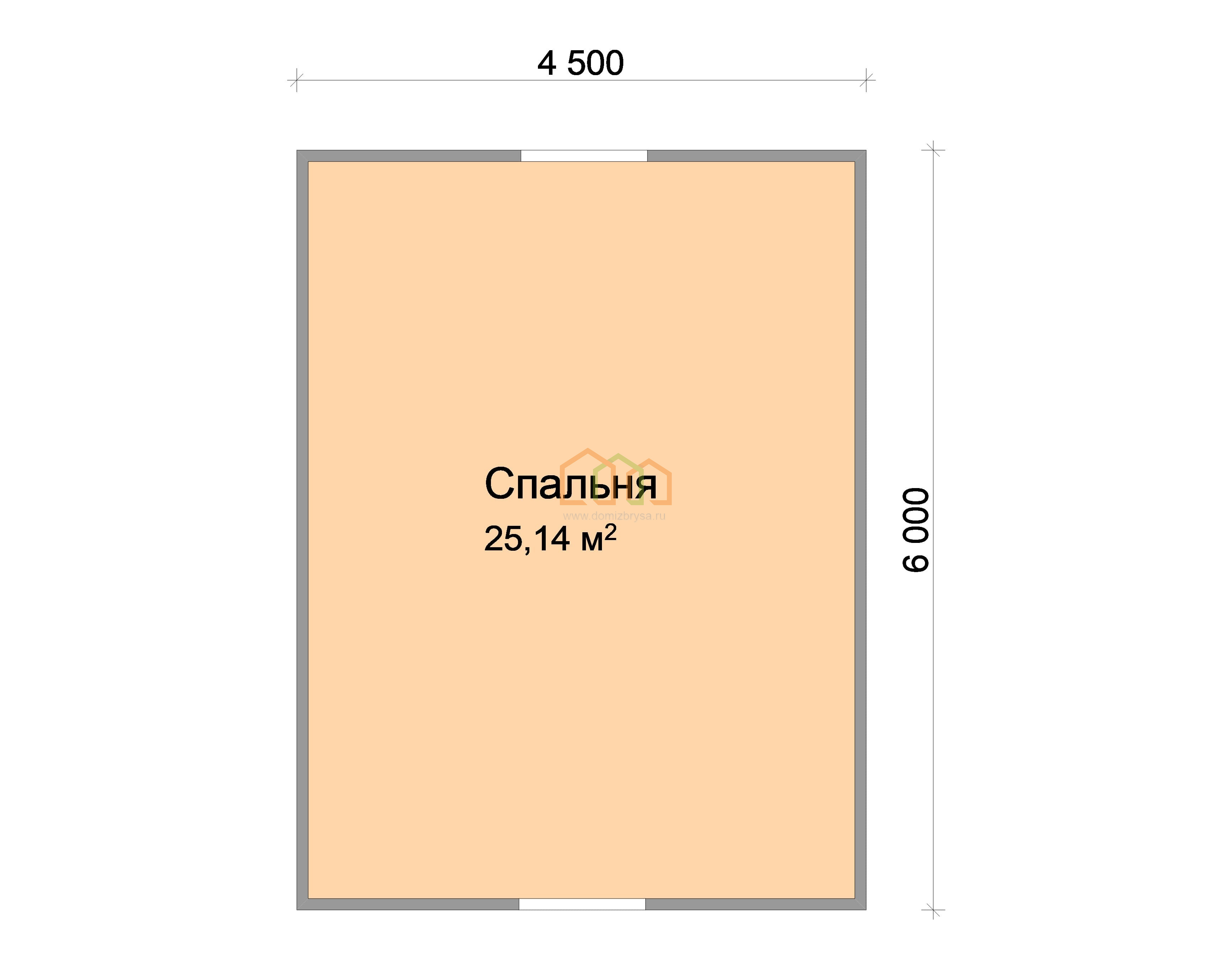 Каркасный дом без отделки 6х6 с мансардой - цена 499000 руб в Москве.  Площадь: 63 м² с террасой